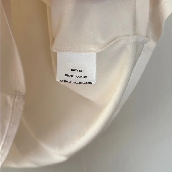 NWOT Eileen Fischer Silk Cream Tank Top petite large - Picture 3 of 7